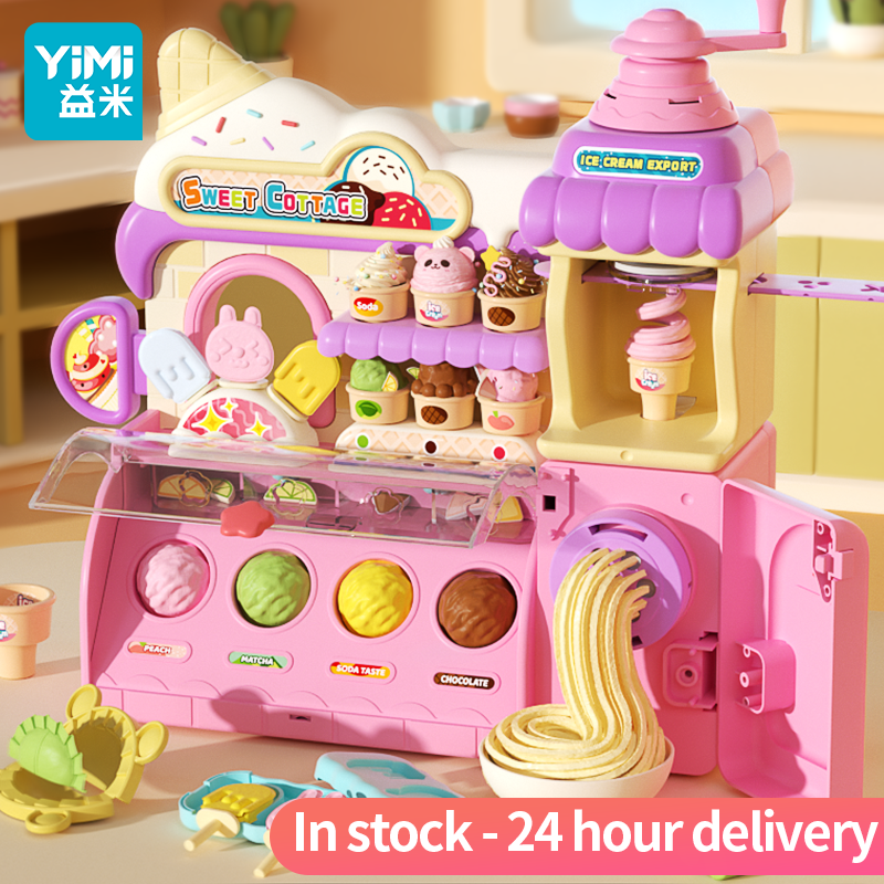 YIMI Kids DIY Toy Set Pretend Play Ice Cream Maker Pretend Play