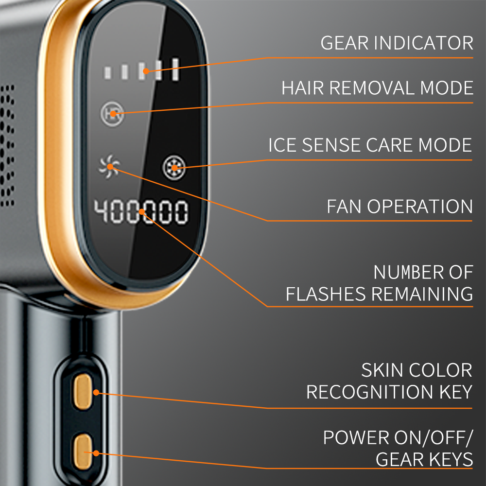 ICE COOL IPL HAIR REMOVAL Machine Laser Epilator Ice Cooling IPL