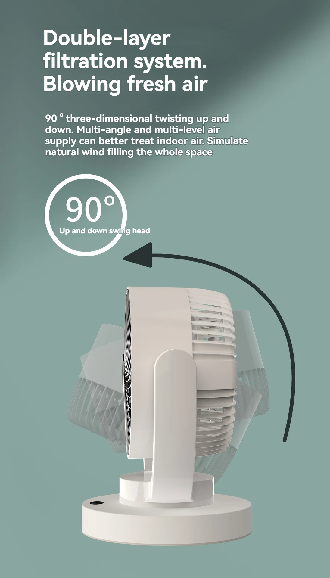 SG Stock Table Fan Desktop Air Circulation Fan Standing USB Kitchen Fan ...