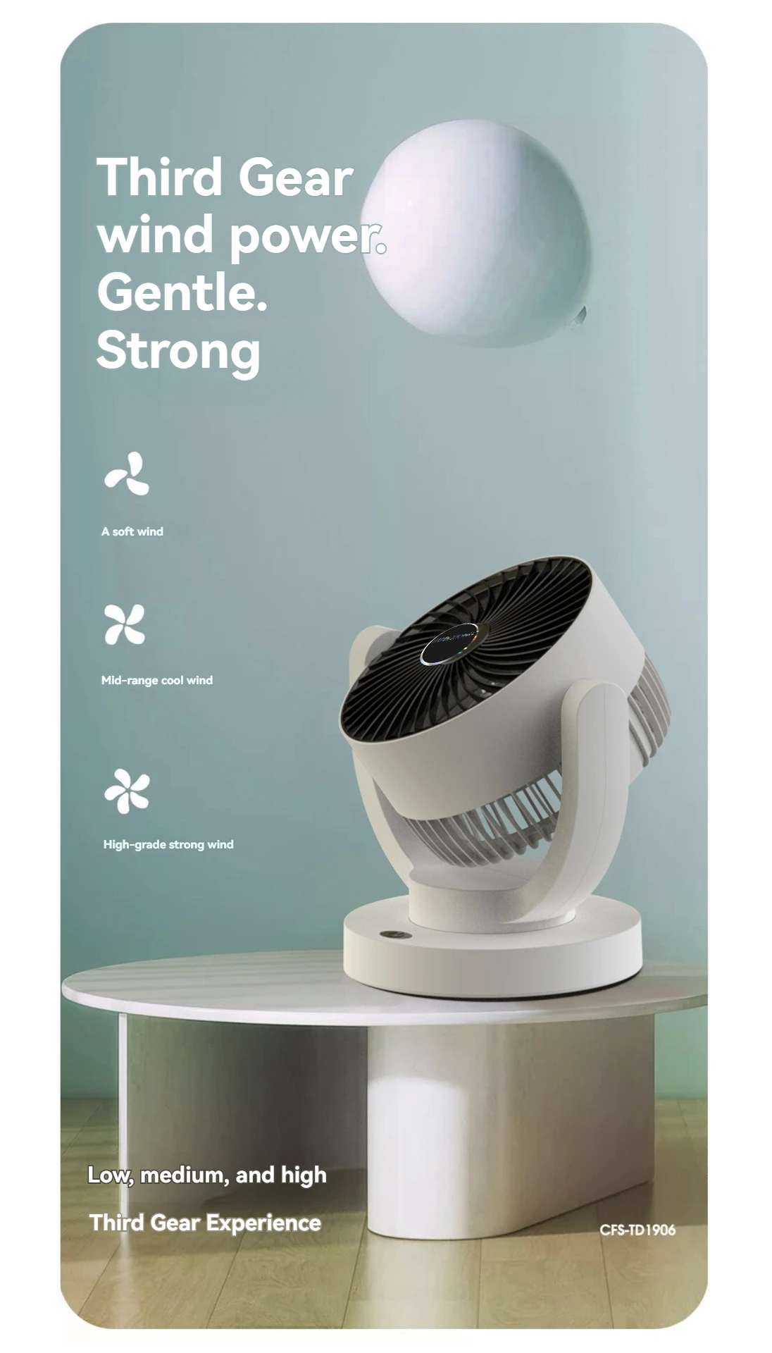 SG Stock Table Fan Desktop Air Circulation Fan Standing USB Kitchen Fan ...