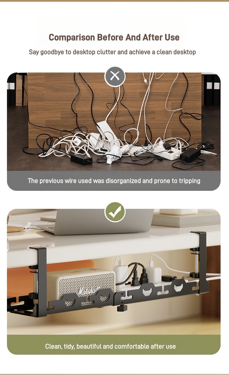 【SG READY STOCK】Cable Organizer Under Desk Cable Management Organizer ...