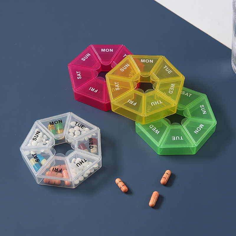 7 Days Pill Case Candy Vitamin Storage Box Travel Portable Mini Pill ...