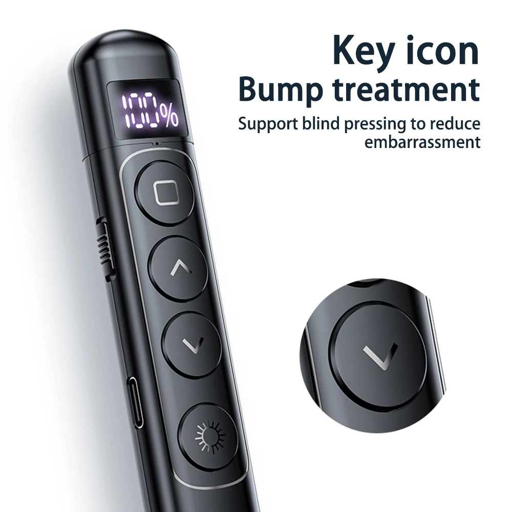 Presentation Clicker 2.4GHz Wireless Presenter Remote PPT Clicker for ...