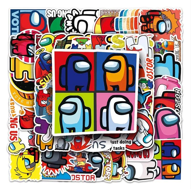 100pcs Game Theme Among Us Waterproof Sticker Deco Snowboard Helmat ...
