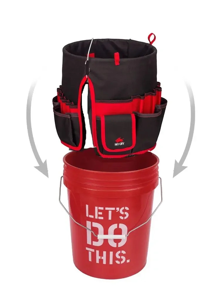 YOLO MALL Bucket Organizer Pouch Storage Bag 42 Grids Pocket Gardening ...