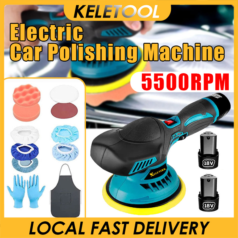 5500RPM 6Speed Electric car polishing machine Cordless Buffer Polisher ...
