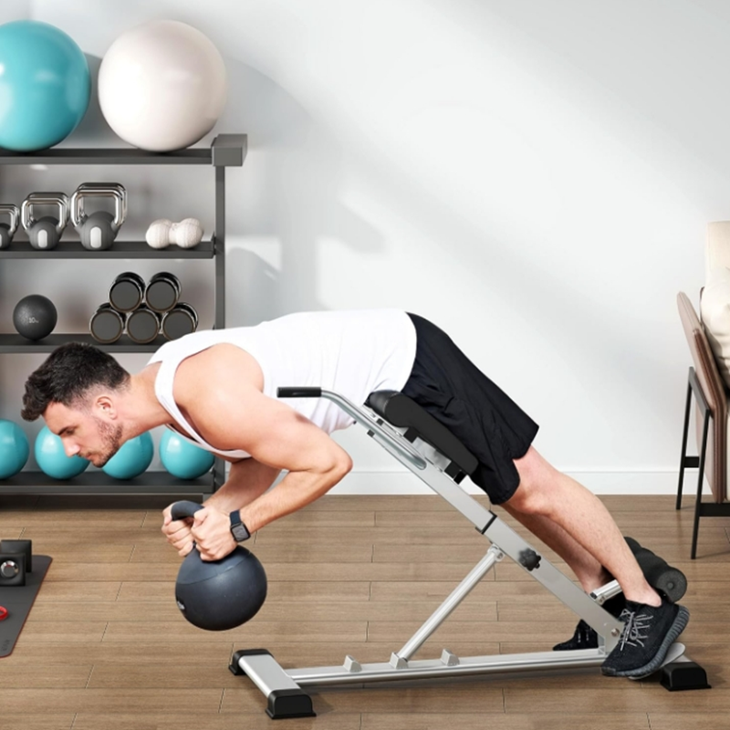 SG STOCK Foldable Roman Chair Home Fitness Equipment Sheep Back Support ...