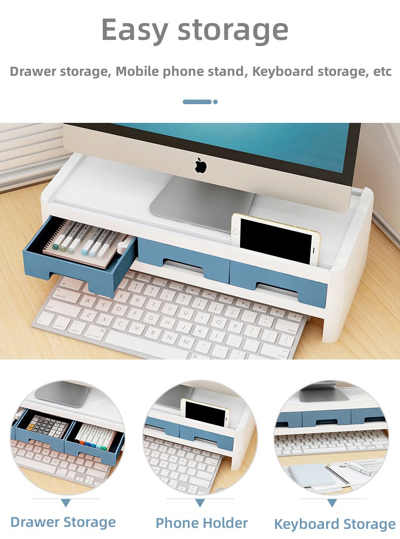 【SG READY STOCK】Ergonomic Computer PC TV Monitor Stand Desk Storage ...