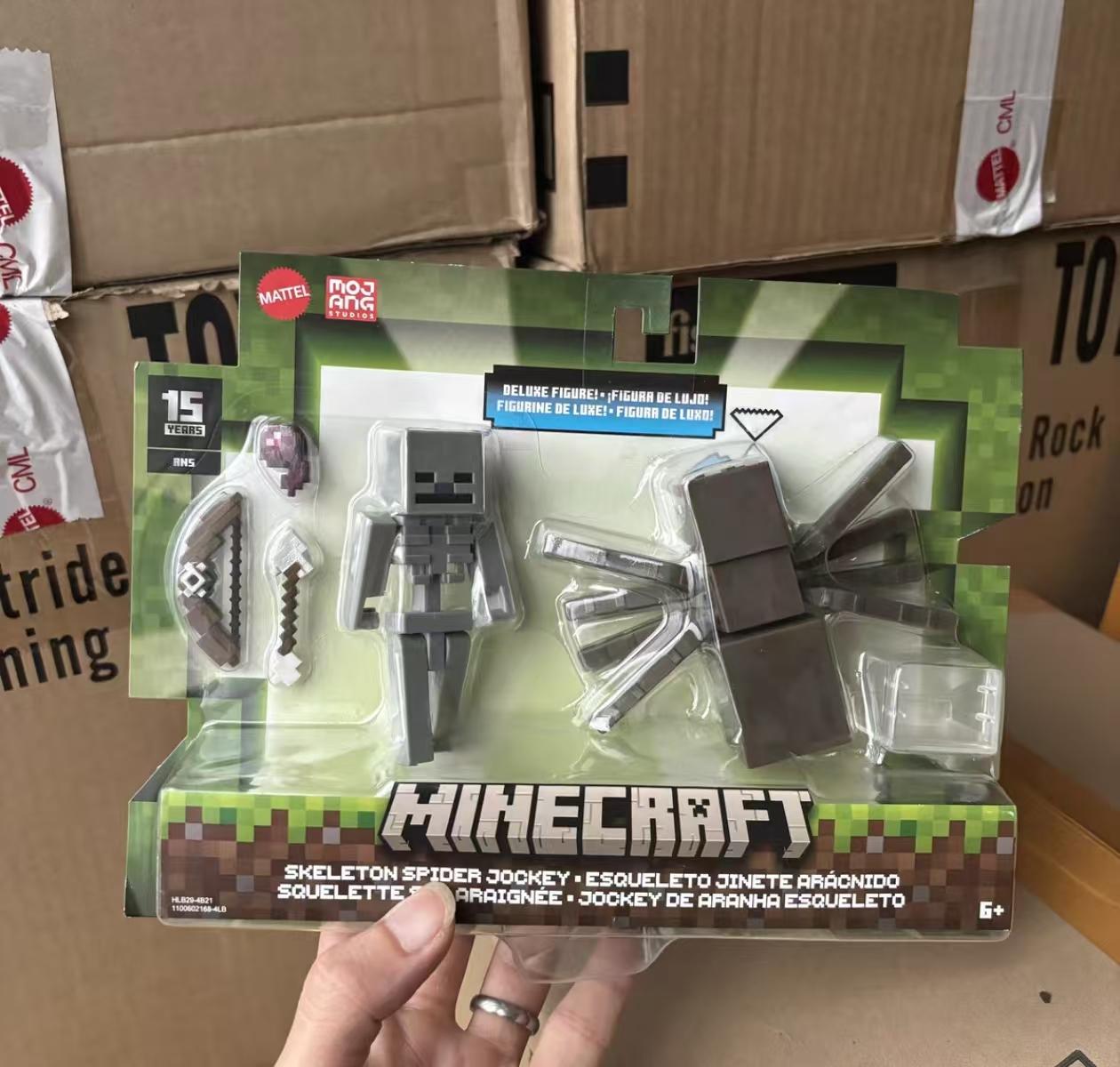 thumbnail image 2 of Minecraft Spider Jockey Pack Action Figures | Includes Skeleton, Spider, Bow & Silverfish 2 of 14