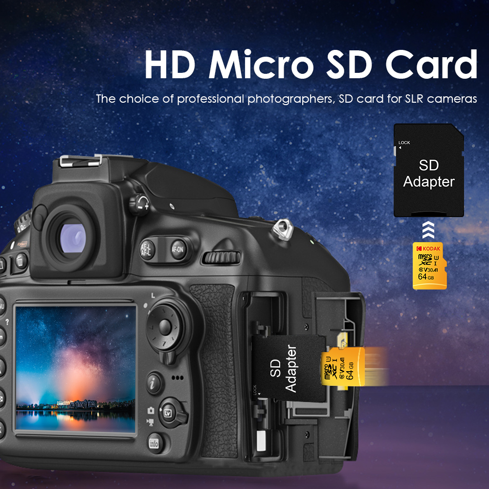 Original Kodak Micro SD Card 128GB Class 10 Memory Card 64GB Flash Card 256GB 32GB V30 U3 cartao ...