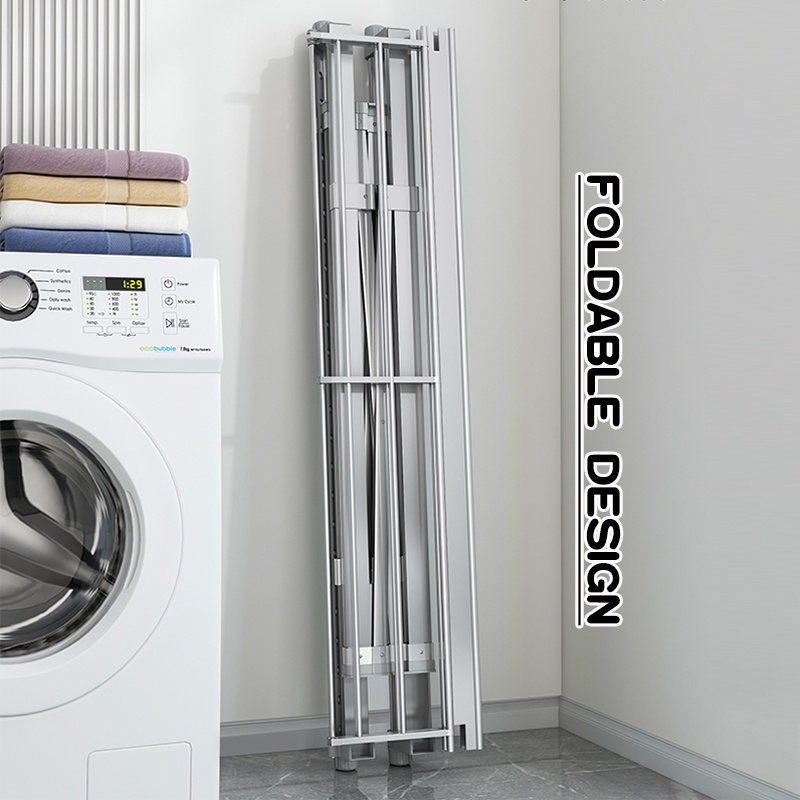 Foldable / Movable Aluminium Alloy Clothes Rack Drying Rack Laundry ...