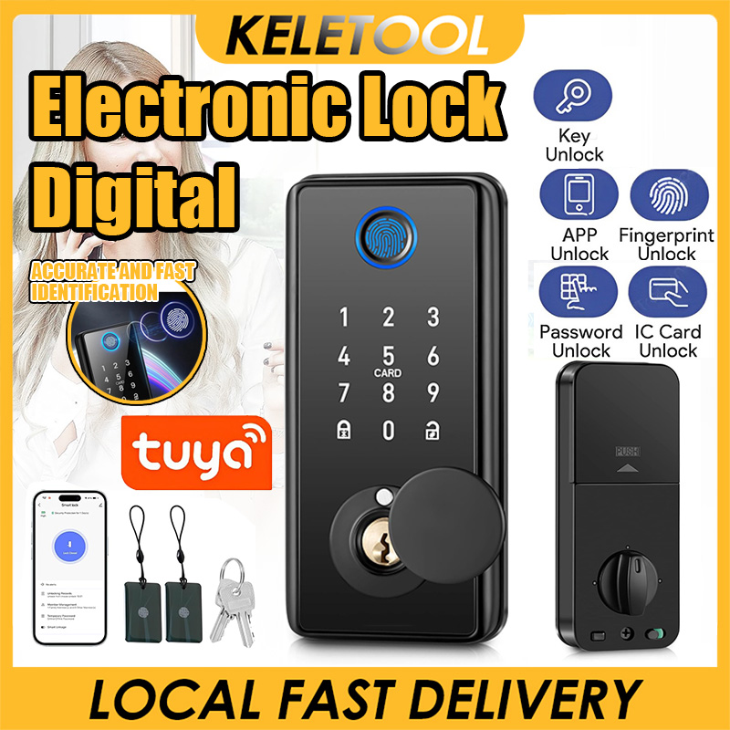 Tuya Door Lock Digital Electronic Lock with Code Passcode gate bundle ...