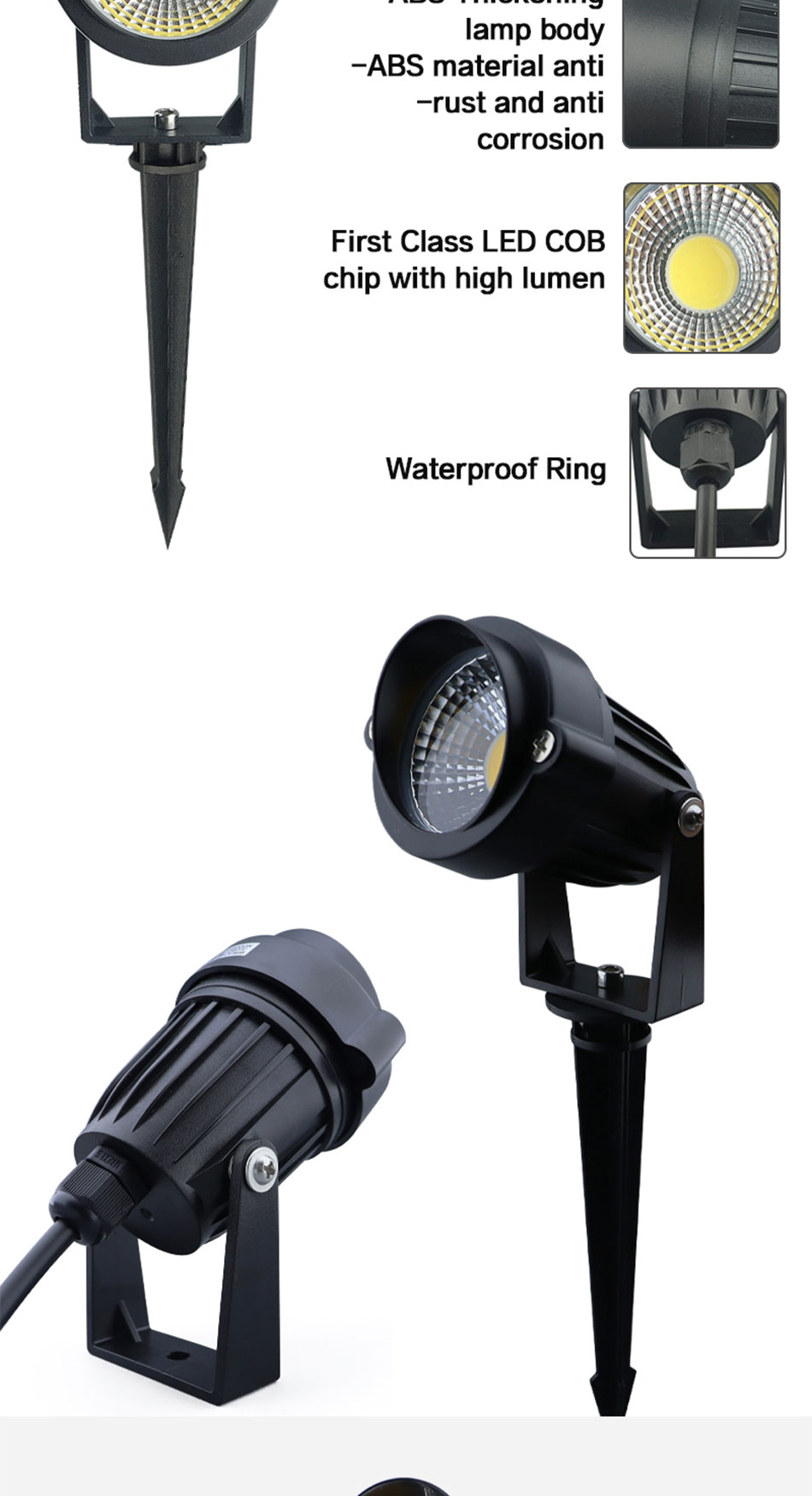 LED Garden Lights Outdoor LED Waterprof Lawn Lamp AC220V110V DC12V 3W ...