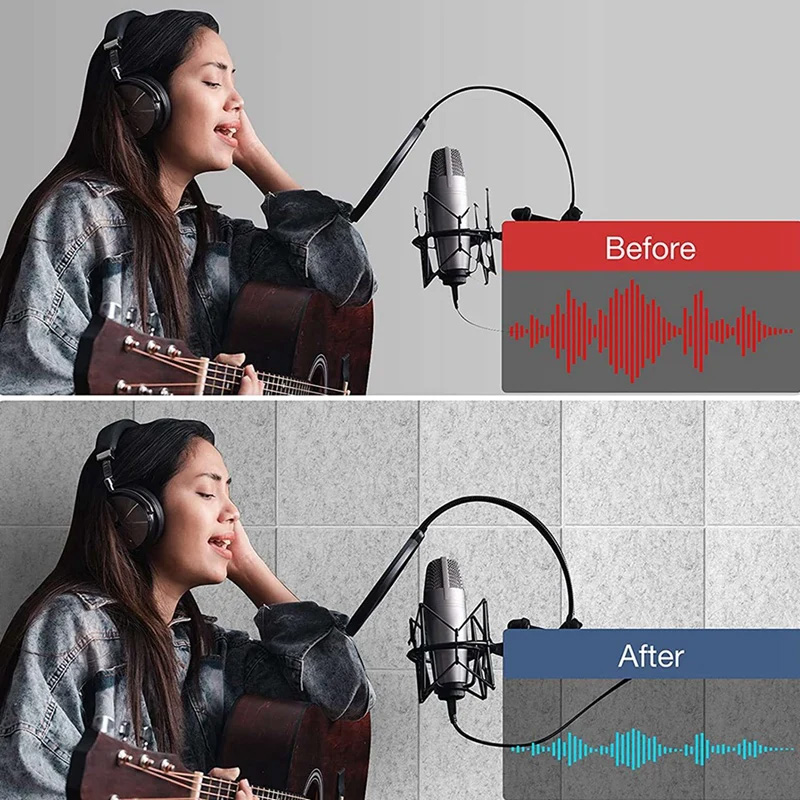 12 Pack Square Self Adhesive Acoustic Panels Soundproof Wall Panels ...