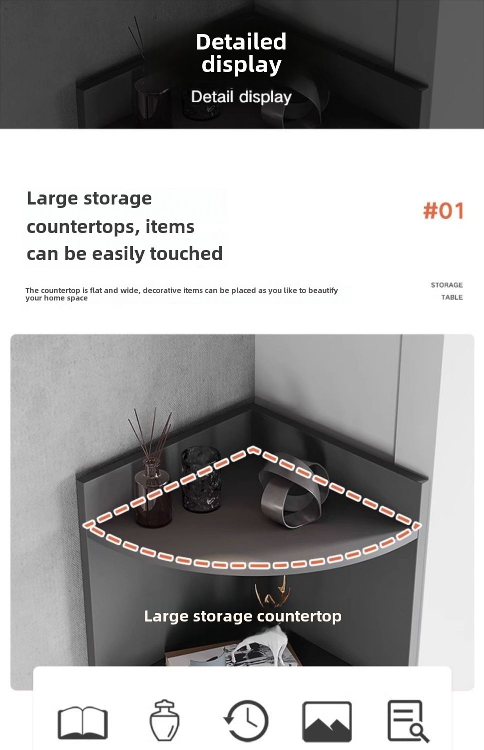 Jike Corner Cabinet Corner Cabinet Wall Back Wall Triangle Cabinet ...