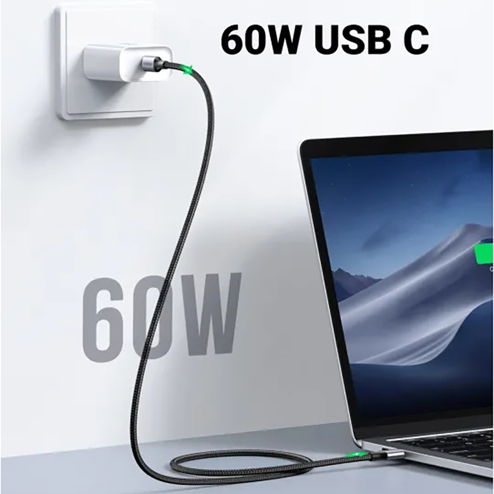 Mcdodo Right Angle USB C to USB C Fast Charger Cable 60W PD 3A Charging