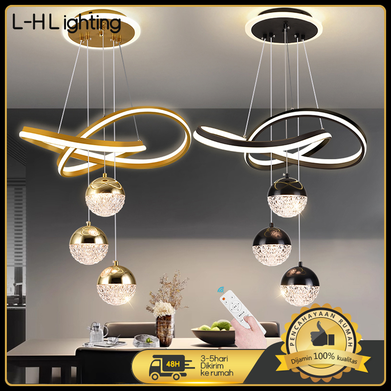 Modern restaurant crystal chandelier living room simple pendant light