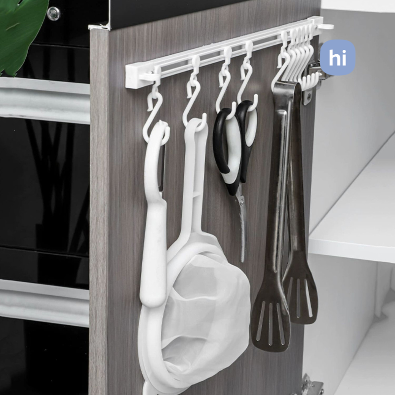 HI HOMES Kitchen Storage Sliding Track Hook Cabinet Door Slide Hook ...