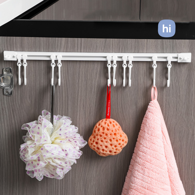 HI HOMES Kitchen Storage Sliding Track Hook Cabinet Door Slide Hook ...