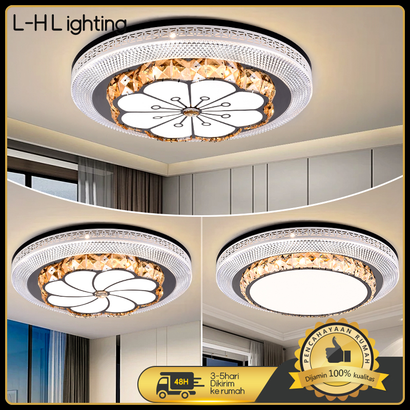Bedroom crystal ceiling lamp modern simple LED pendant light living