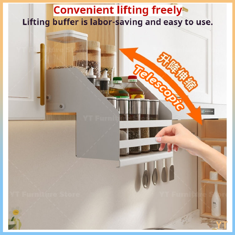 Kitchen cabinet hanging cabinet inside rotating pull-down lift pull-out ...