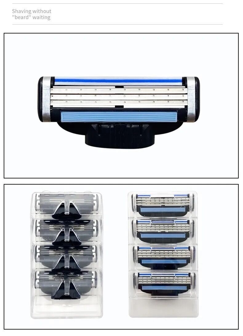New Imported 3-Layer Manual Razor For Men - Original Blades With Anti ...