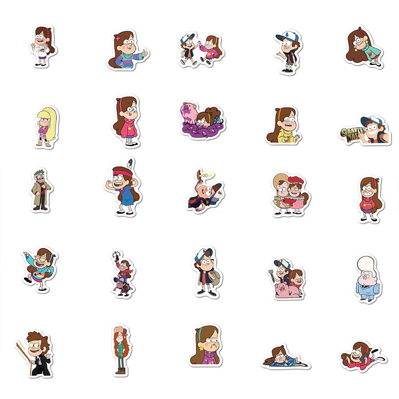 50pcs Disney Cartoon Gravity Falls Stickers Cartoon Kids Decals Toy ...