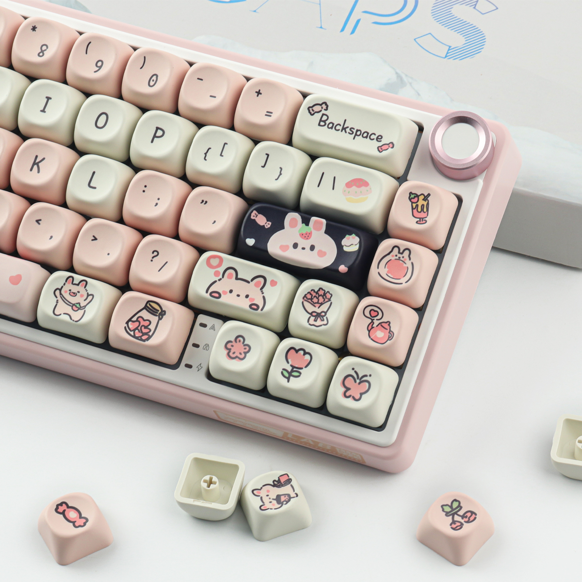 Toffee Rabbit keycaps 132 Keys keycaps MOA Profile DYE-SUB Personalized ...