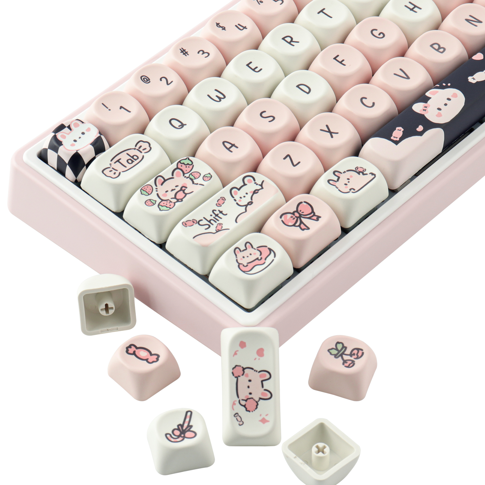 Toffee Rabbit keycaps 132 Keys keycaps MOA Profile DYE-SUB Personalized ...