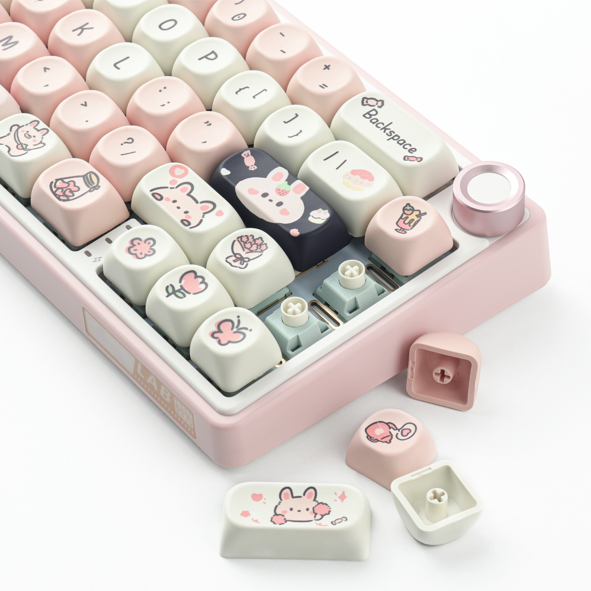 Toffee Rabbit keycaps 132 Keys keycaps MOA Profile DYE-SUB Personalized ...