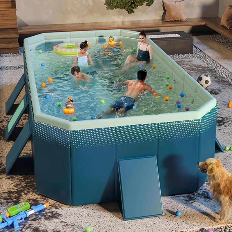 Large Foldable Swimming Pool Rectangular Family Swimming Pool For 18