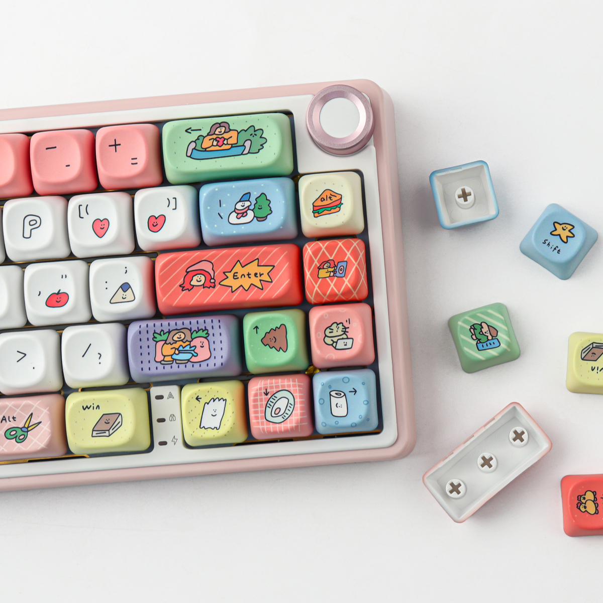 Smiley keycaps 126 Keys keycaps MOA Profile DYE-SUB Personalized For ...