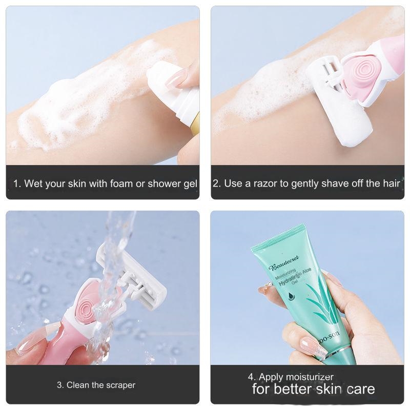 Women Razor Hair Removal Shaver 6 Blades For Women Epilator Hair ...
