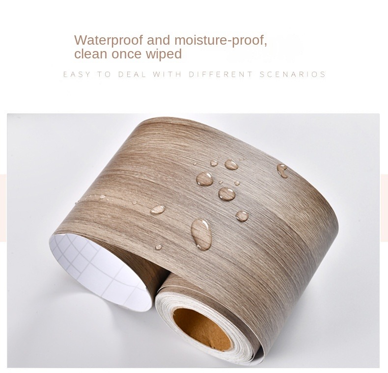 Wood Grain Sticker Self-Adhesive Baseboard Sticker Waterproof Corner ...