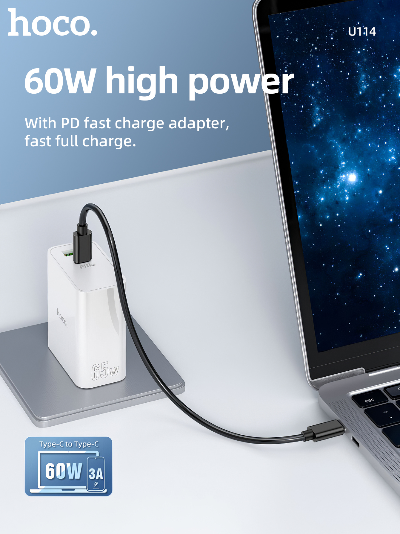 HOCO U114 60W 4 in 1 Fast Charging Set 3A Multifunctional Retractable ...