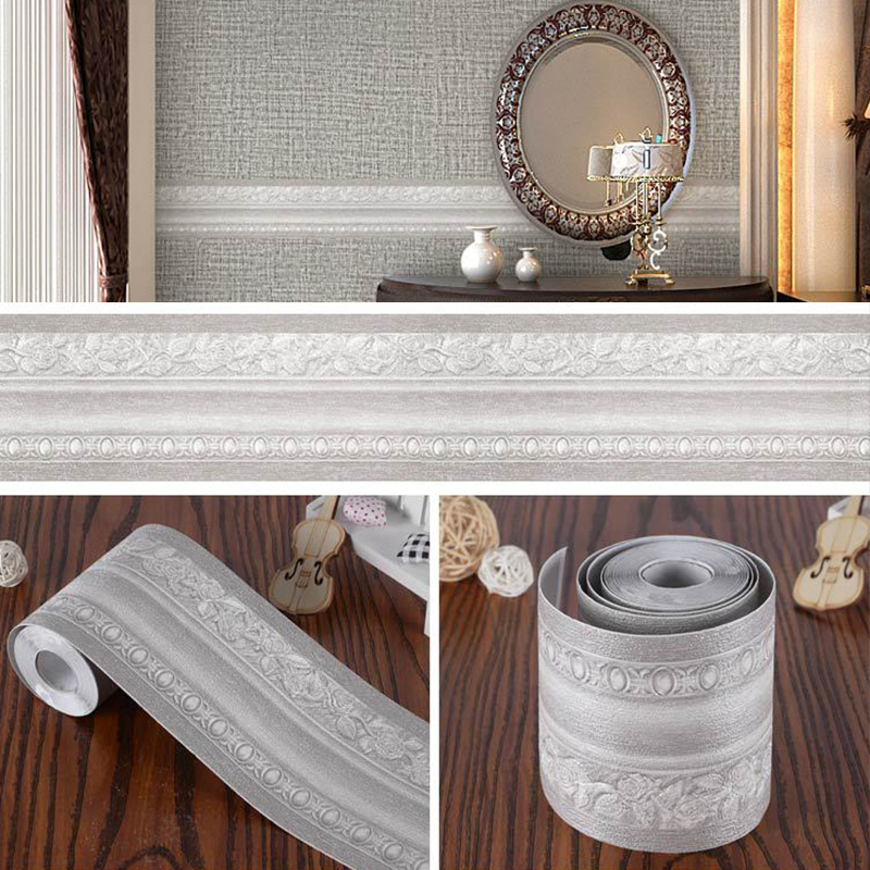 1 Meter[Sold by Meter] Carving Flowers Waistline Border Tile Self