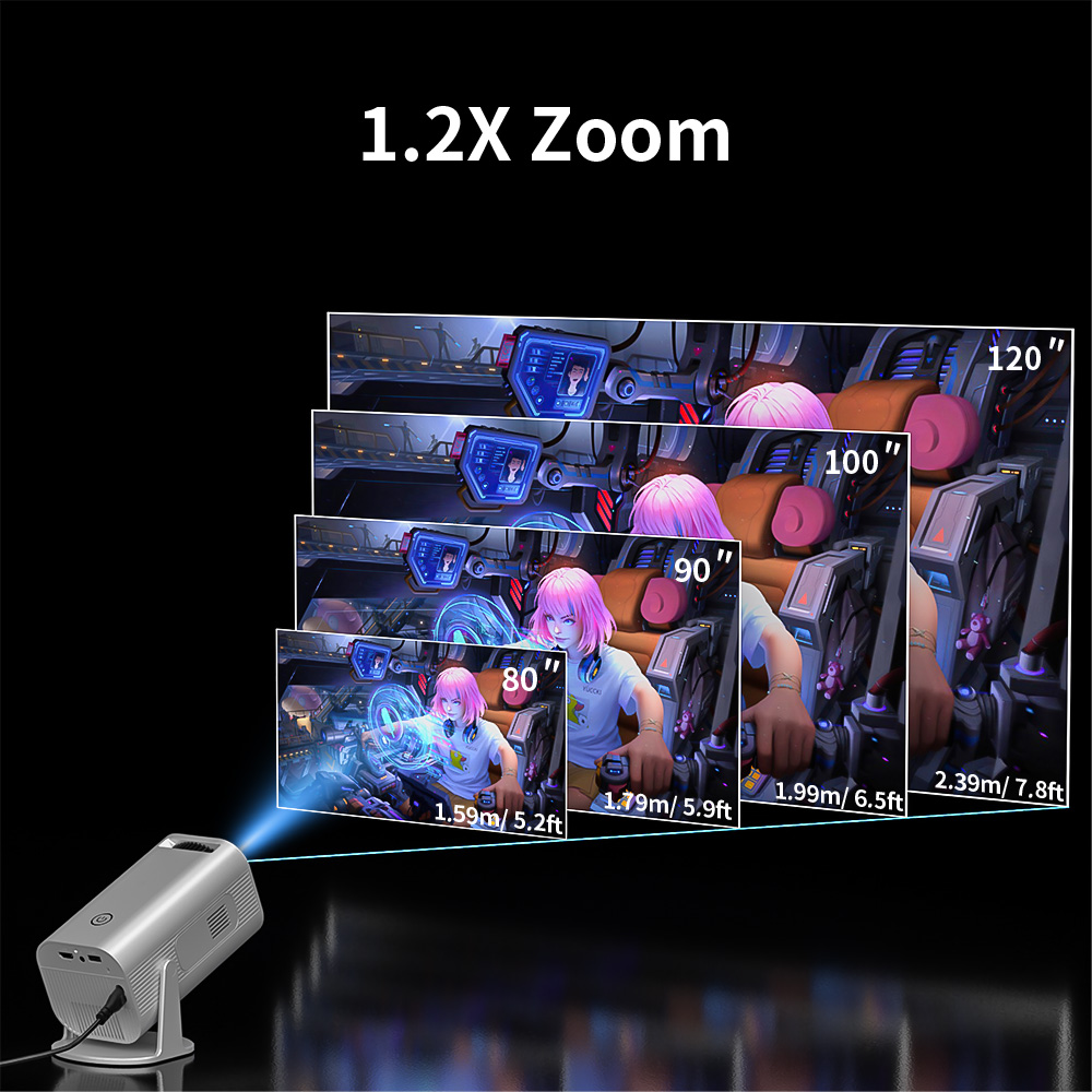 LONAISCI HY330 mini shortthrow projector ceiling HD 1080P portable