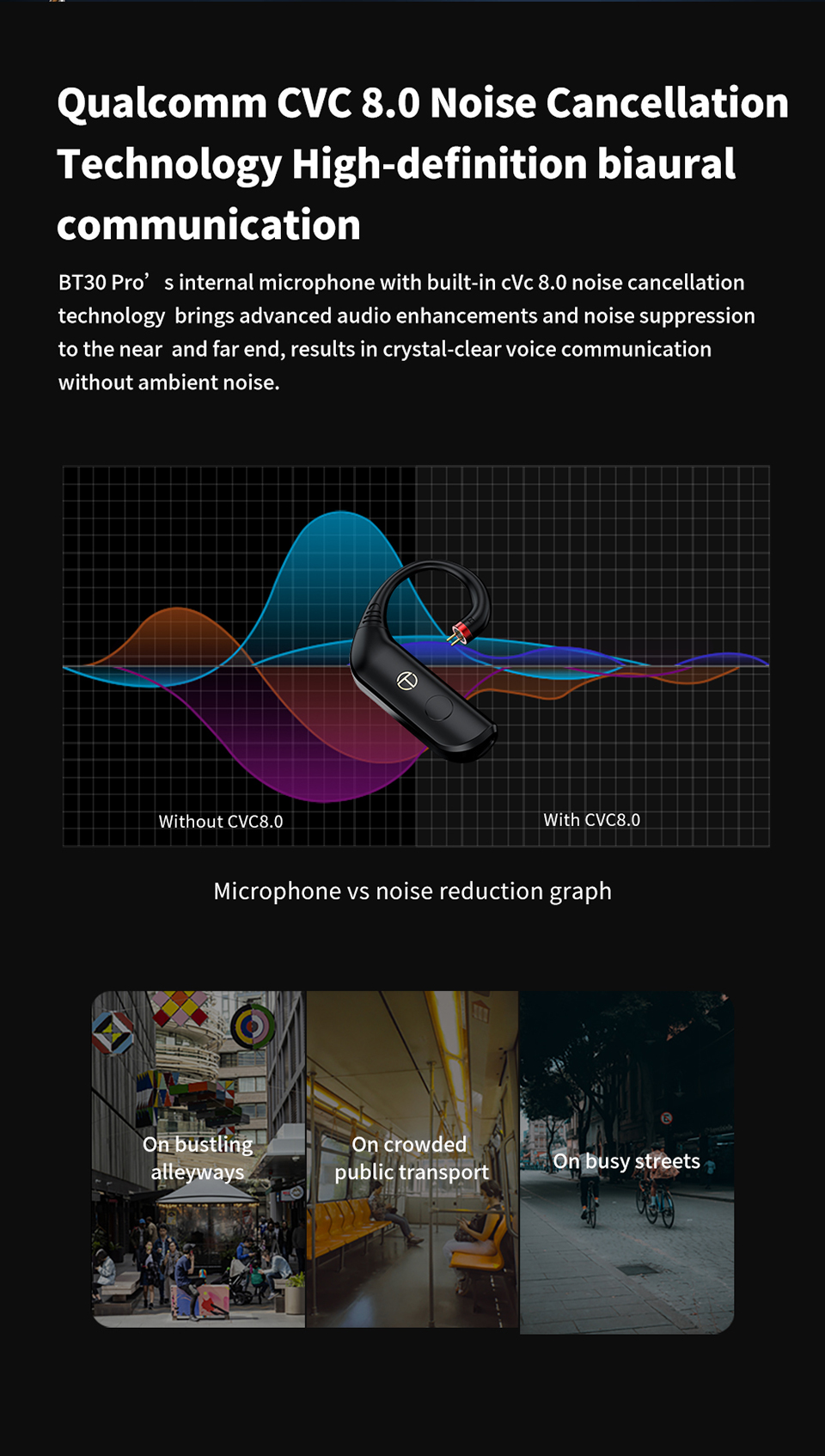 TRN BT30PRO Wireless Bluetooth HIFI Earphones Module Upgrade