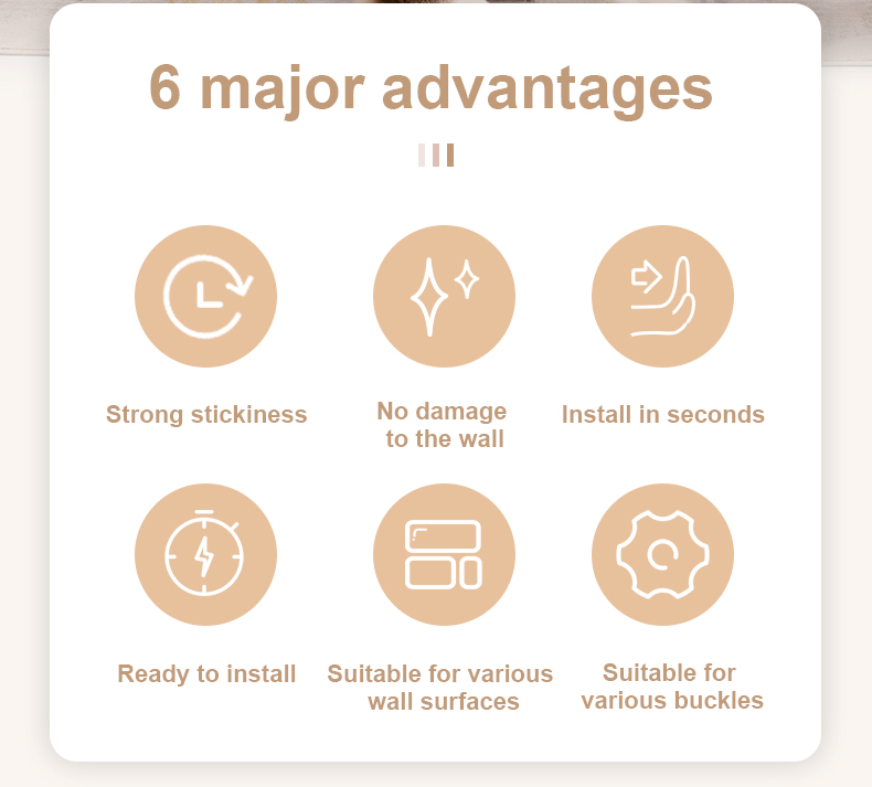 TAILI 2/4pcs Strong Adhesive Hooks Picture Frame Hook No-punch Hook for ...