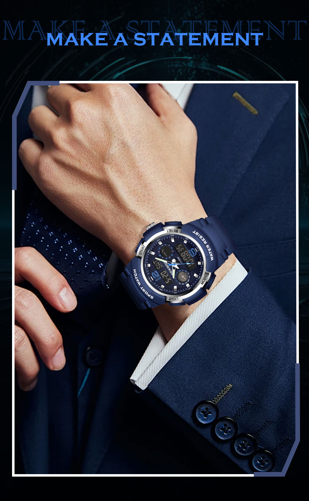 FOXBOX Fashion Alarm Mode Sports Hand Clock For Teenagers Multiple