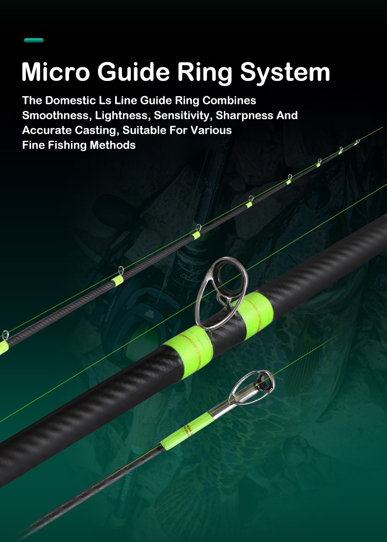 SHARP WEAPON 1.98m 2.10m 40T Carbon Casting Spinning Fishing Rods LS ...