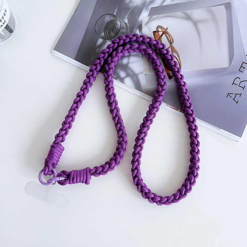 Japanese Korean Mobile Phone Lanyard Four-Strand Braided Double Hook ...