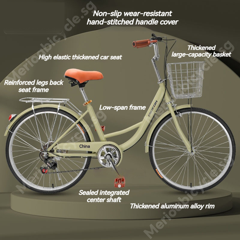 MER Bicycle Women's Adult Commuter Full Bearing Lightweight Variable ...