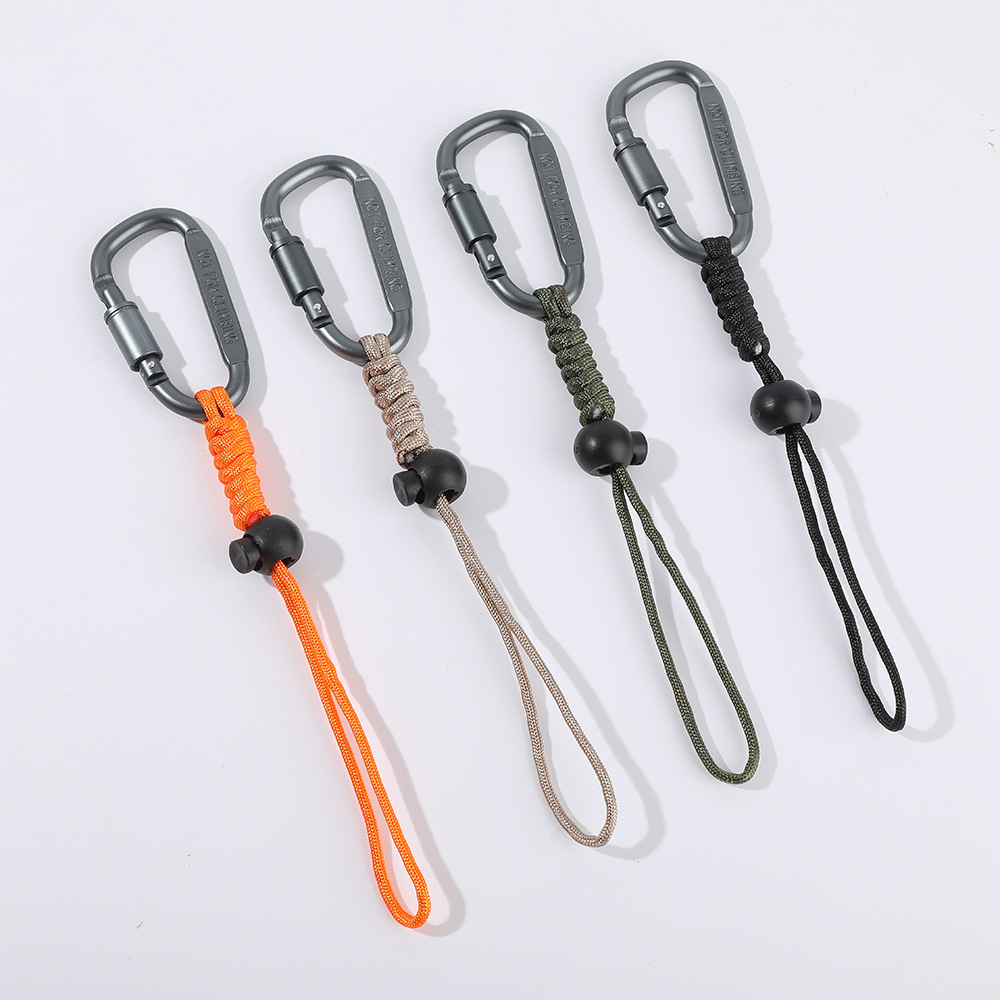 Portable Key Chain Rope EDC Quick Buckle Creative Umbrella Rope Braided ...