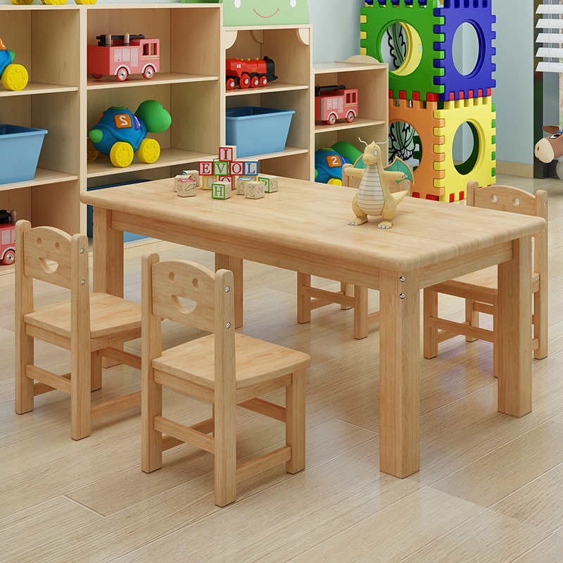 Kids Study Table Kindergarten Table Children Desk Chair Set Home Game ...