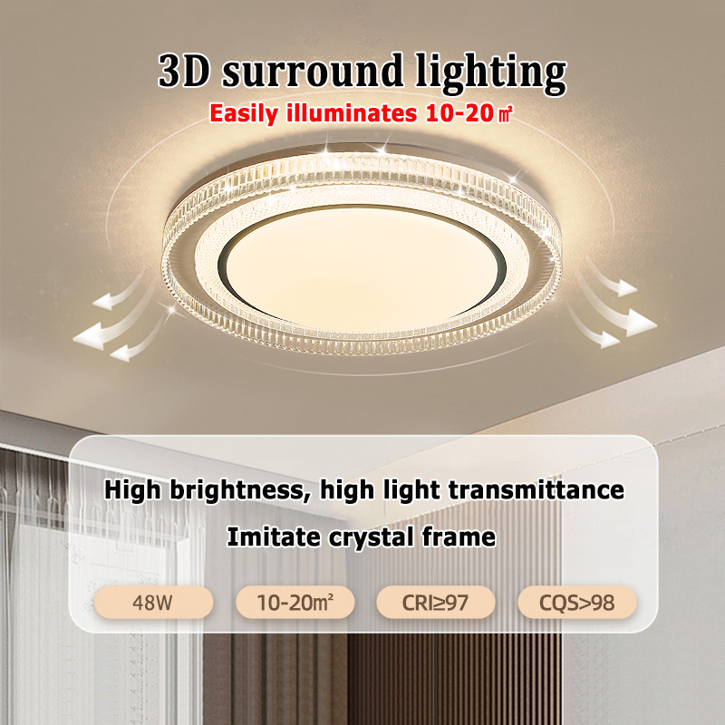 SNRIGIN Luxury Bedroom LED Light Eye Protection High Brightness Easy ...