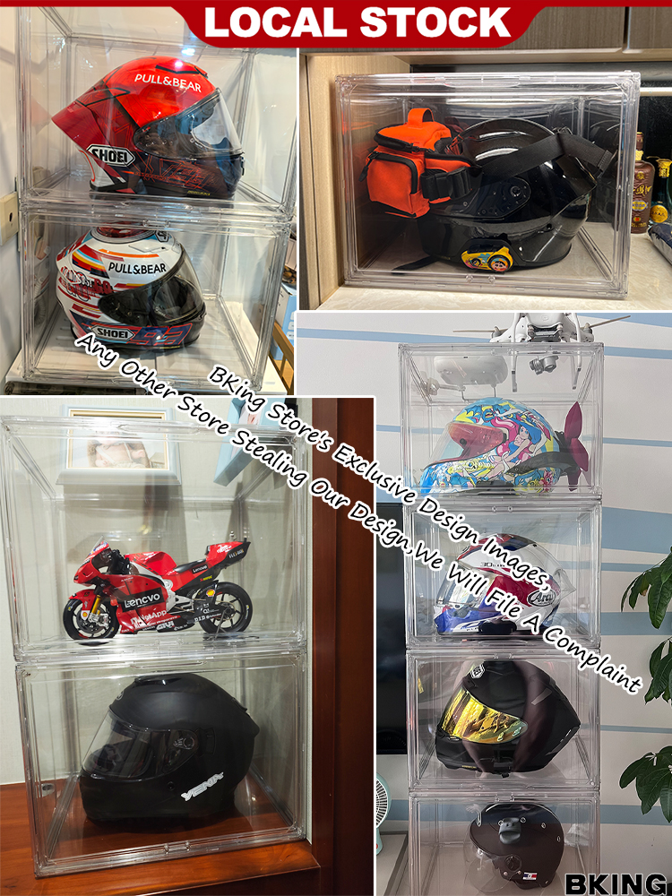Transparent Helmet Storage Box Acrylic Helmet Display Box Display ...