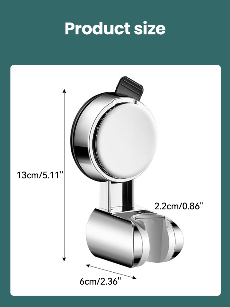 Shower Holder Suction Cup Holder 360° Adjustable Plating Shower Rail ...