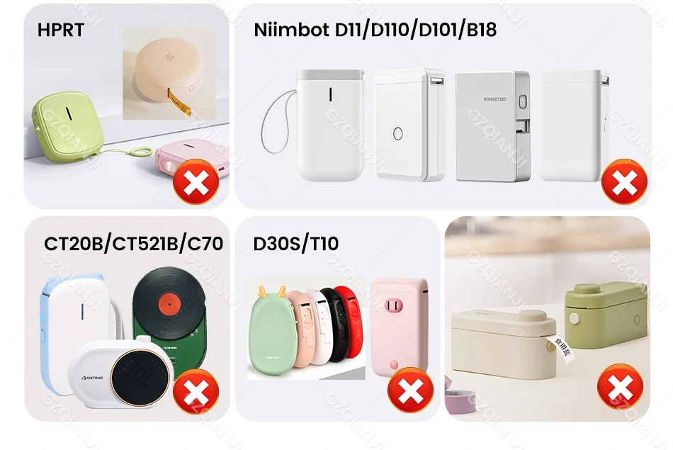 Marklife P12 Portable Inkless Thermal Printer Mini Label Printer ...
