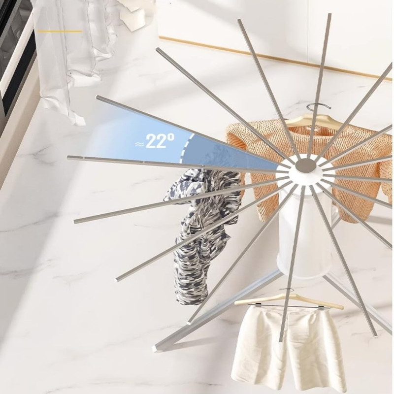 Clothes drying rack floor balcony folding clothes drying rod invisible ...